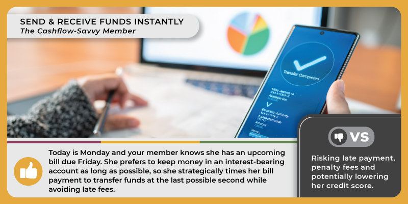 A woman's hand holding a smart phone with a screen that says 